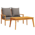 Nuvik Acacia 2 Seater Garden/ Patio Set - 100cm
