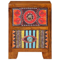 Tenvik Acacia Wood Set of Two Bedside Chests - 35cm