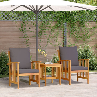 Kron Acacia 3 Piece Garden/Patio Set - 45cm