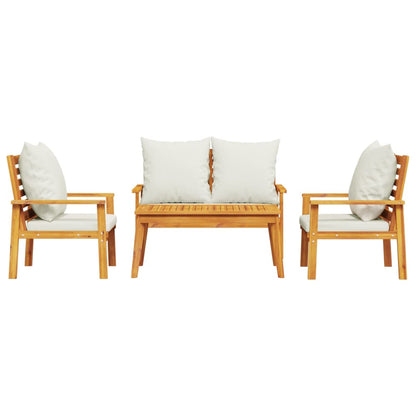 Finnek 4 Seat Garden/ Patio Set - Acacia Wood - 100cm