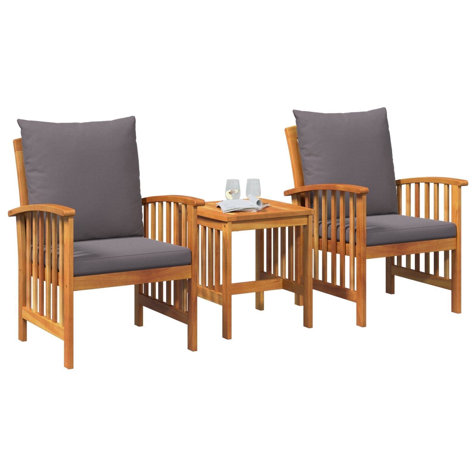Kron Acacia 3 Piece Garden/Patio Set - 45cm