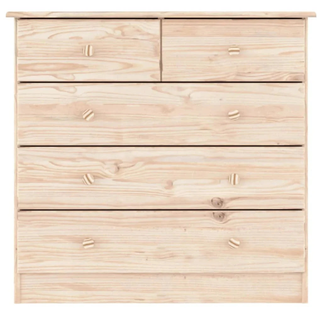 Alta Pinewood 5 Drawer Chest - 77cm