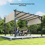 Outsunny 2 Pcs UV Protection Pergola Replacement Canopy, Pergola Shade Cover, Easy to Install, for 3 x 3(m) Pergola, Cream White