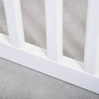 PawHut Wooden Pet Gate Foldable Freestanding Dog Safety Barrier w/ Support Feet