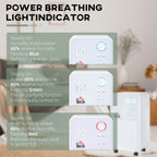 12L/Day Dehumidifier for Home, Laundry Room, Bedroom, Basement, Electric Moisture Air De-Humidifier with 4 Modes, Continuous Drainage, 24H Timer, Digital Humidity Display