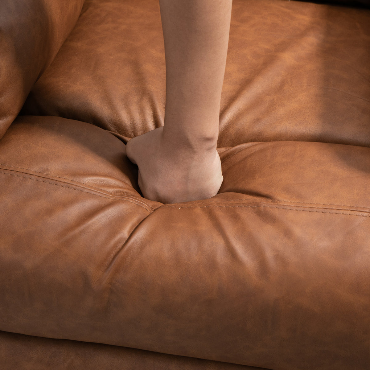 Faux Leather 70° Electric Riser Recliner Chair - Brown