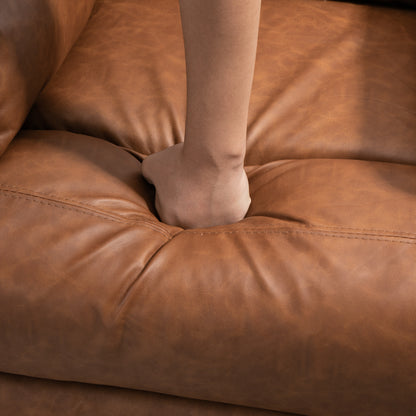 Faux Leather 70° Electric Riser Recliner Chair - Brown