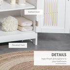 kleankin Modern Bathroom Floor Cabinet - White
