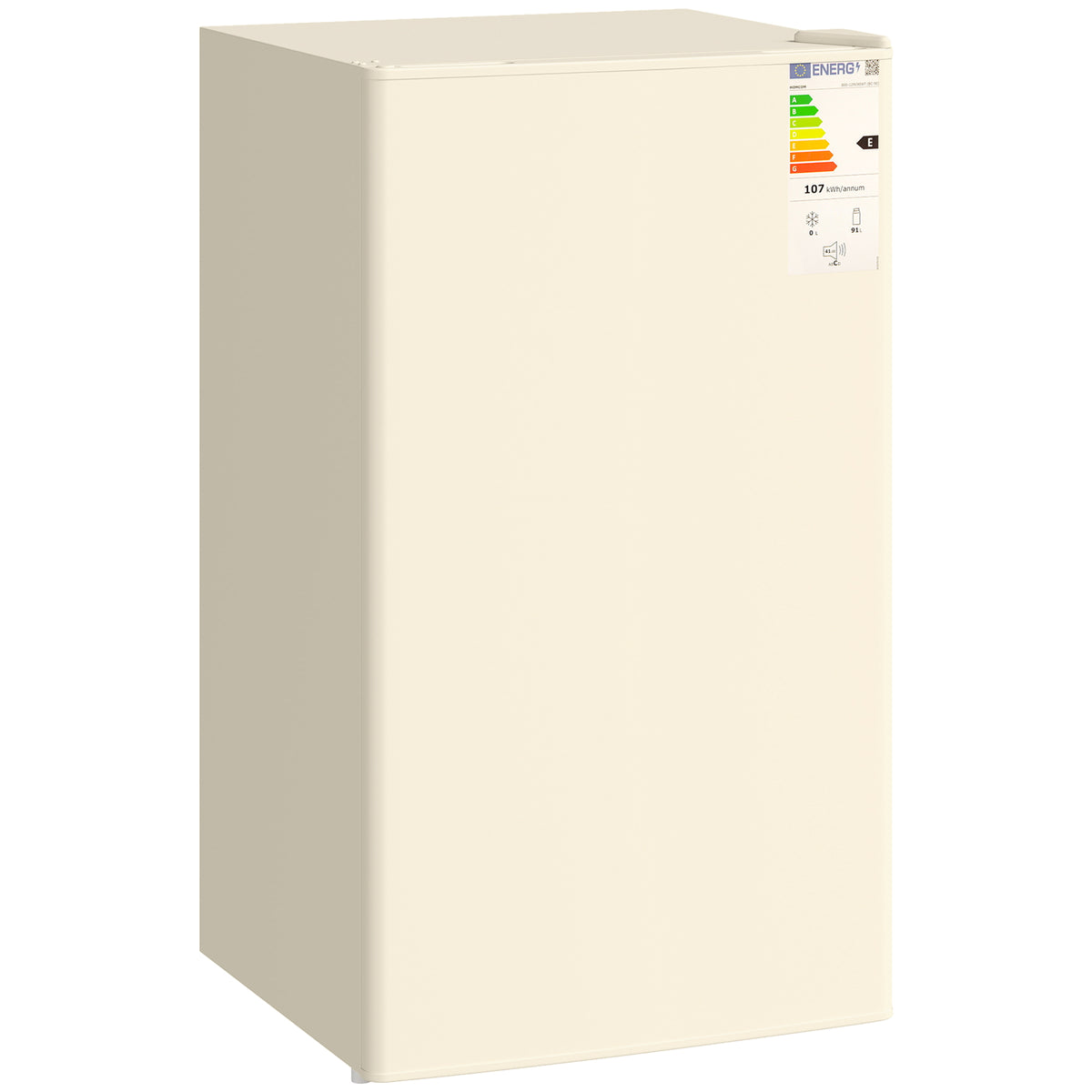 Under Counter Fridge, 91L Small Fridge with Chiller Box, Removable Shelf, Reversible Door, Adjustable Legs, Mini Refrigerator, Beige