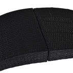 Outsunny Folding Sun Lounger, PE Rattan Garden Lounger Chair with Soft Padded Cushion, Ergonomic Curved Design Sun Bed for Balcony, Garden, Black
