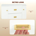 HOMCOM Modern White and Gold Sideboard