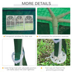 Outsunny 9 x 3 m Party Tent Gazebo Marquee Outdoor Patio Canopy Shelter with Windows and Side Panels Green