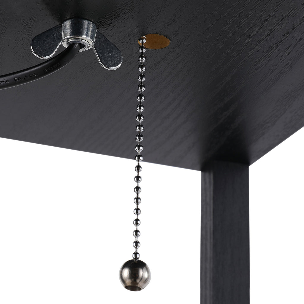 Three-Shelf Standing Lamps Set of 2 - Black