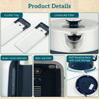 Electric Stainless Steel Kettle and Toaster Set, 3000W 1.7L UK Strix Thermostat Dark Blue