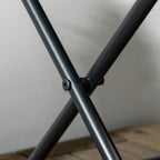 Outsunny Square PE Wicker Rattan Folding Table - Black