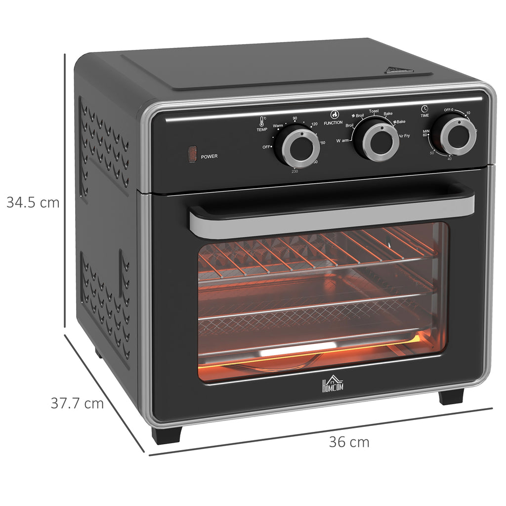 20L 90-230? Mini Convection Oven, with Air Fry Function - Black