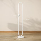 LED Floor Lamp, Dimmable Floor Standing Lamp with Glass Night Light, Foot Switch for Living Room, Bedroom, Office, White
