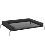 PawHut Elevated Dog Bed with Removable Bolsters, Raised Dog Bed for Large Breeds, Portable Indoor & Outdoor Pet Cots, Black