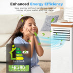 Portable Air Conditioner 7000 BTU, 4-in-1 Air Conditioning Unit with Cooling, Fan, 19.2L/Day Dehumidifier & Sleep Mode, LED Display, Remote Control, 24H Timer, Window Kit for Rooms up to 26?