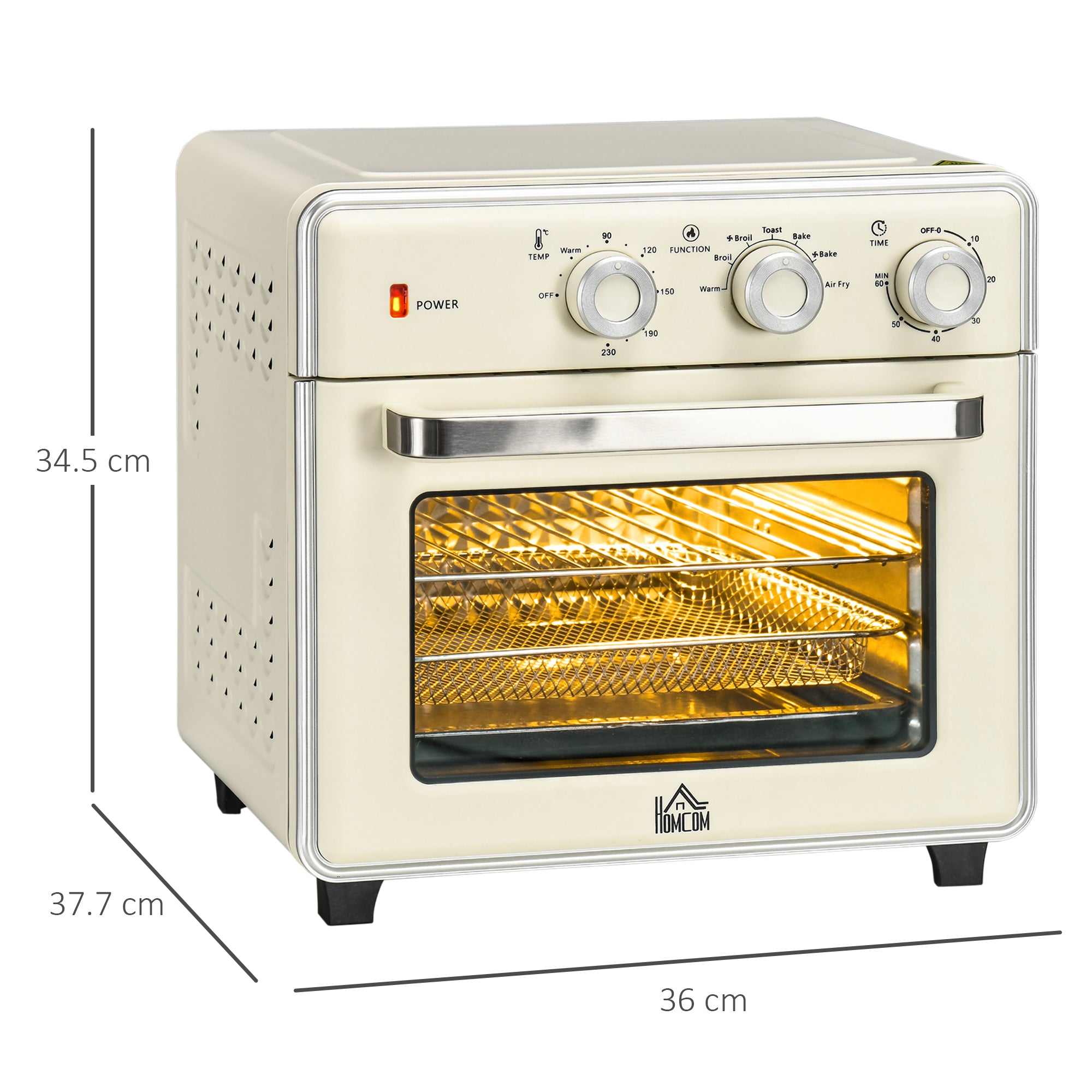 20L 90-230? Mini Electric Oven - Cream