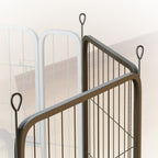 PawHut Two-Piece Dog Pen Expansion Pack for Medium Dogs, 80cm Tall Animal Pen with Three Connecting Stakes