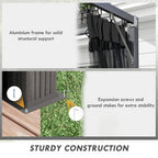 Outsunny 3 x 3m Aluminium Frame Pergola, with Retractable Roof - Dark Grey