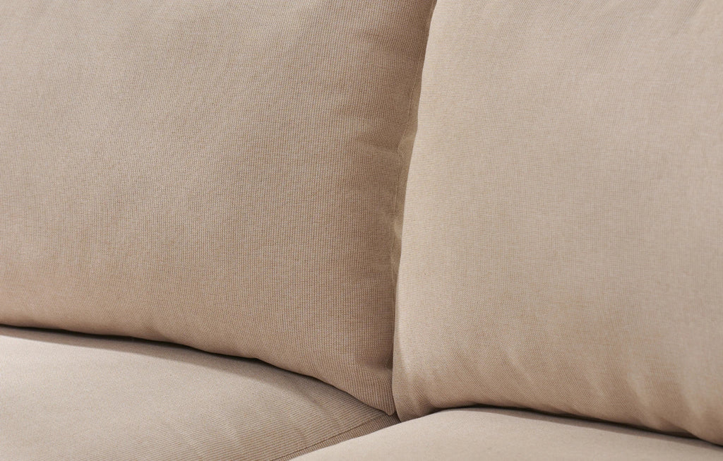 Kiki Beige 3-Seater Outdoor Chaise Sofa | Olefin Cushions & Aluminium Frame