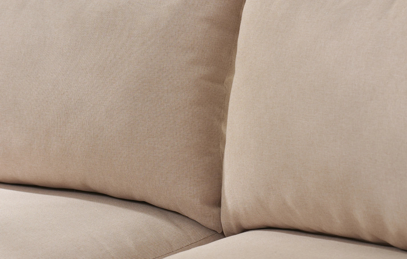 Kiki Beige 3-Seater Outdoor Chaise Sofa | Olefin Cushions & Aluminium Frame
