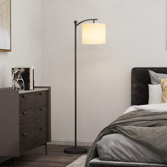 LED Floor Lamp with Remote Control - Black