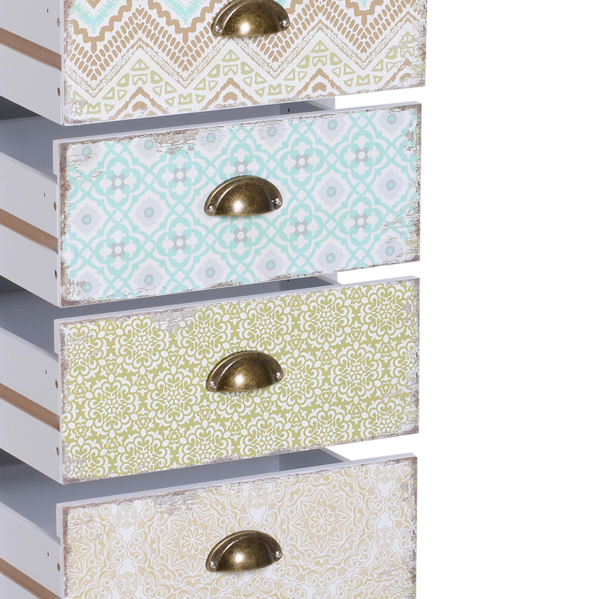 Chest of 5 Drawers Bedside Cabinet Side Storage Chest Entryway Living Room Bedroom Furniture Organizer Unit