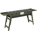 Outsunny Portable BBQ Grill, Foldable Charcoal Grill for Camping and Picnics with 2 Side Shelves and Handle, Green