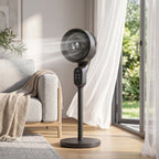 20 dB Silent Standing Fan for Bedroom, 39in Pedestal Fan with Remote, Oscillating, 8 Speeds, Adjustable Height, Black