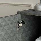 HOMCOM Sideboard with Adjustable Shelf, Freestanding Sideboard Storage Cabinet with Open Compartment and 2 Drawers, Grey