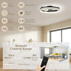 Ceiling Fans with Lights and Remote & App Control, 50cm LED Ceiling Fan Light with 3 Colour Temperatures, 6 Speed, Black