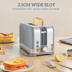 Sleek Textured Kettle and Toaster Set - Grey