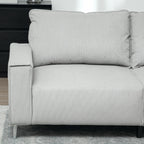 HOMCOM Three-Seater Corduroy - Light Grey