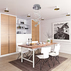 Metal Crystal Ceiling Light Chandelier Elegant Pendant Lamp Living Room Stairway Spiral Rain Drop Pendant Lamp Silver