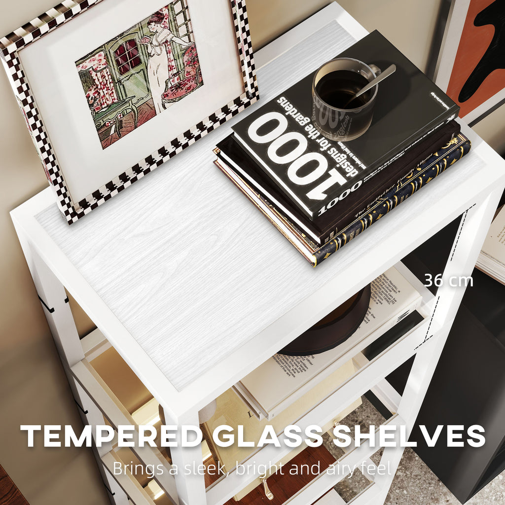 Four-Shelf Floor Lamp - White