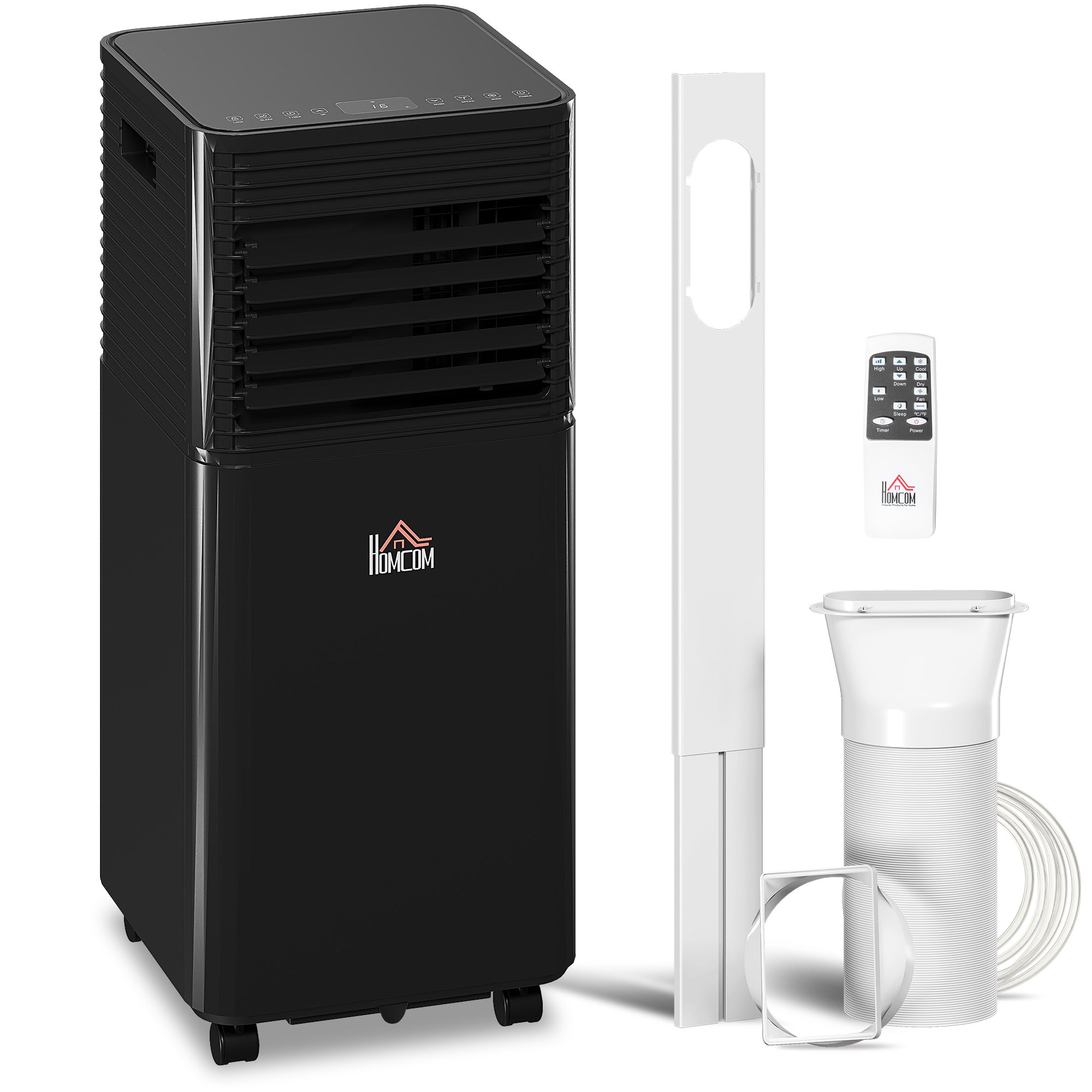 7000 BTU 4-In-1 Portable Air Conditioner Unit Cooling Dehumidifying Ventilating  for Room up to 26m², with Fan, Remote, 24H Timer, Window Mount Kit, R290, A Energy Efficiency