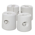 Outsunny 4 Pack 36 kg Gazebo Weights, Canopy Tent Weights with Rapid Clip, Gazebo Leg Weights Fill with Sand or Water, White