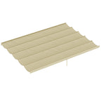 Outsunny Retractable Pergola Cover, 3.5 x 2.6 m Replacement Canopy Fabric for 4 x 3 m Frame, Roof Top Only, Beige