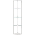 LED Floor Lamp with Shelves, Dimmable Standing Lamp with Foot Switch for Living Room, Bedroom, White