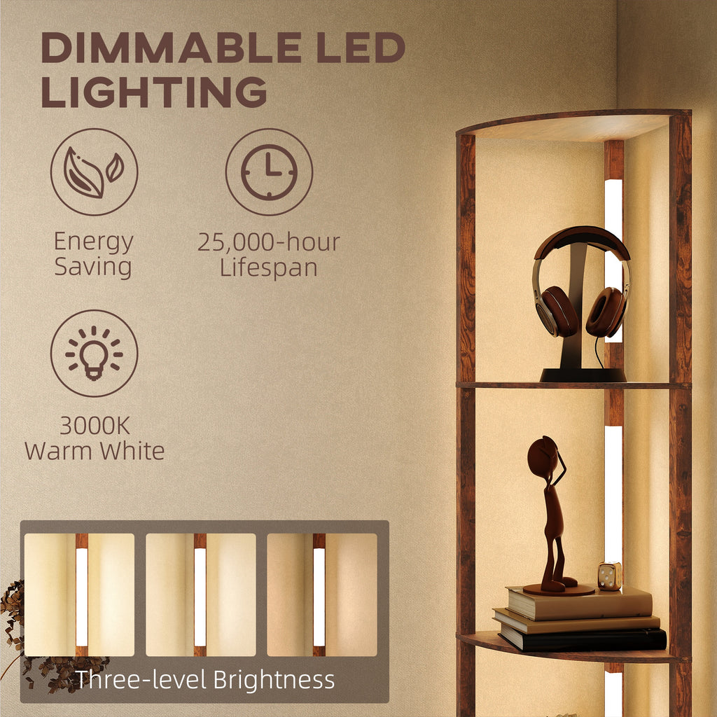 Three-Tier Corner Floor Lamp