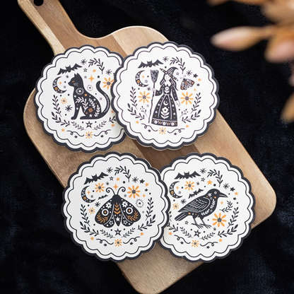 Frightful Folk Coaster Set
