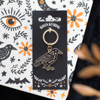 Folk Raven Keyring