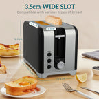 Retro Toaster and Kettle Set - Black