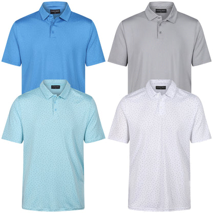 Island Green Dot Print Golf Sport Polo Shirt