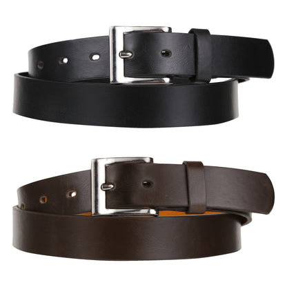 Forest 1" Wide Square Buckle Bonded Leather Belt
