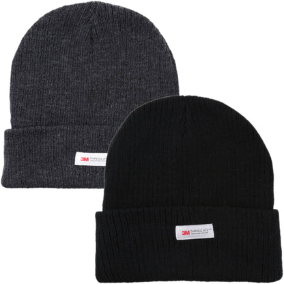 HeatGuard Thinsulate Ribbed Thermal Beanie Hat