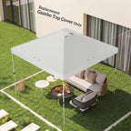 Outsunny Gazebo Roof Replacement UV50+ Waterproof Pop Up Canopy Cover with 8 Drainage Holes 3 x 3 m White